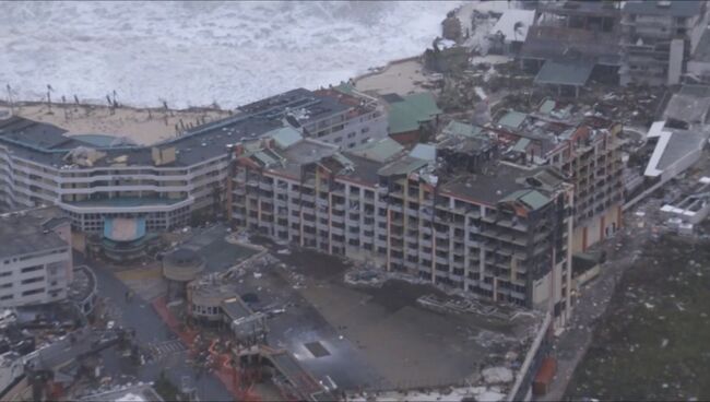 Последствия урагана Ирма на Голландской части острова Сен-Мартен. 7 сентября 2017