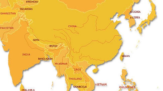 карта Азии карта Азии