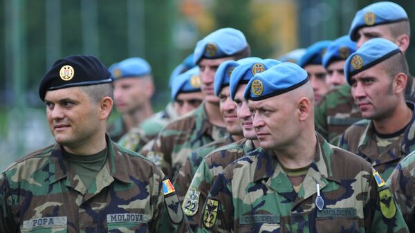 Военнослужащие ВС Молдовы во время Международных военных учений Rapid trident