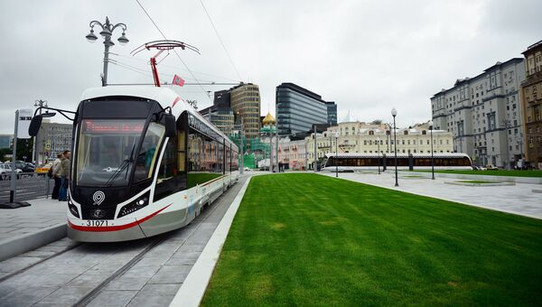 Трамвай в Москве. Архивное фото