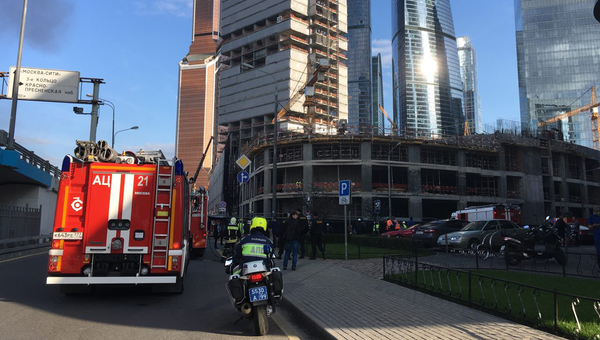 Пожар в районе возводящегося небоскреба Neva Towers международного делового центра Москва-Сити. 9 сентября 2017