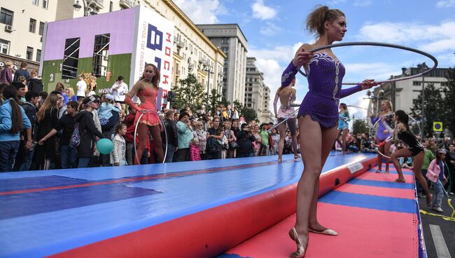 Во время празднования Дня города в Москве. 9 сентября 2017