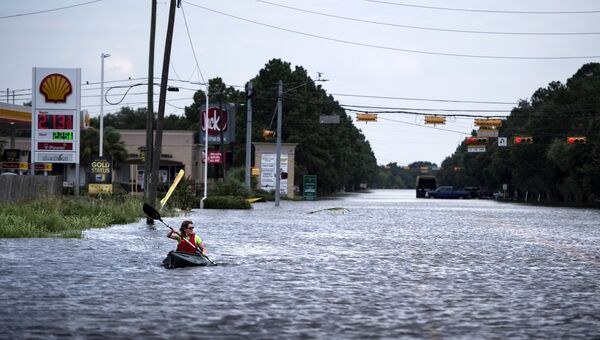Наводнение после урагана Харви в Хьюстоне штат Техас. 30 августа 2017