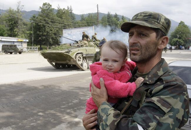 Эвакуация детей из Цхинвали