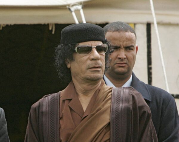 Ливийский лидер Муамар Каддафи 