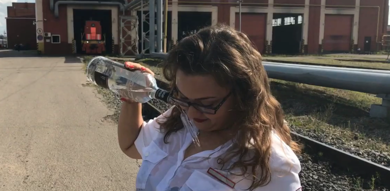 Кадр из видео на песню В Питере - пить группы Ленинград, снятого проводницами ФПК