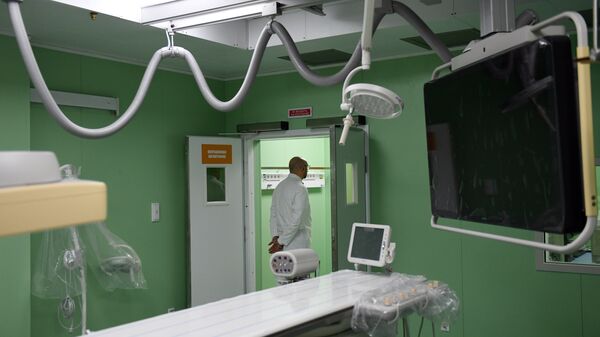 Операционная ангиографии в новом лечебном корпусе Морозовской больницы в Москве. 14 сентября 2017