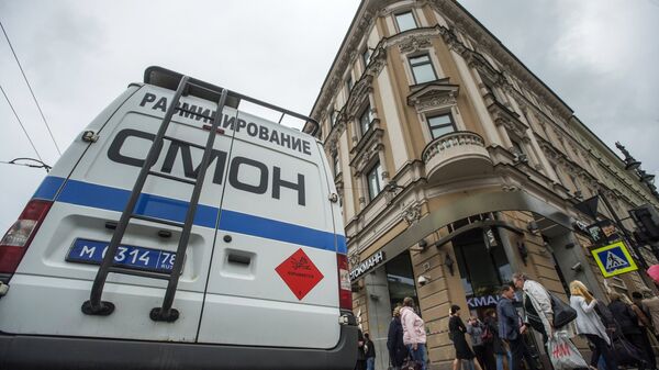 Автомашина правоохранительных органов в центре Санкт-Петербурга. Архивное фото