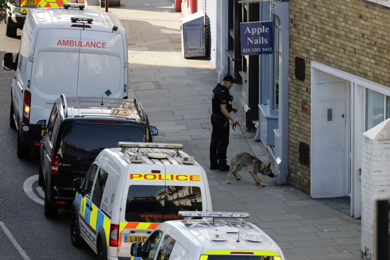 Полиция у станции метро Parsons Green в Лондоне. 15 сентября 2017