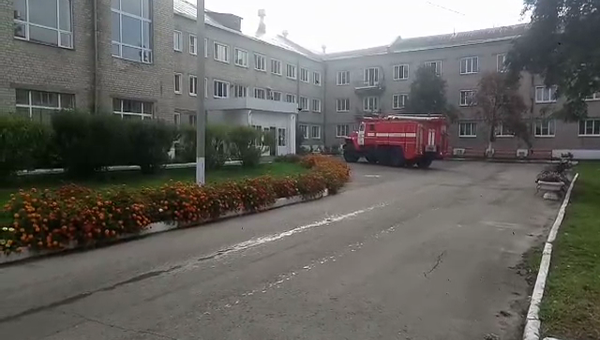 На месте пожара в городе Пучеж Ивановской области. 16 сентября 2017