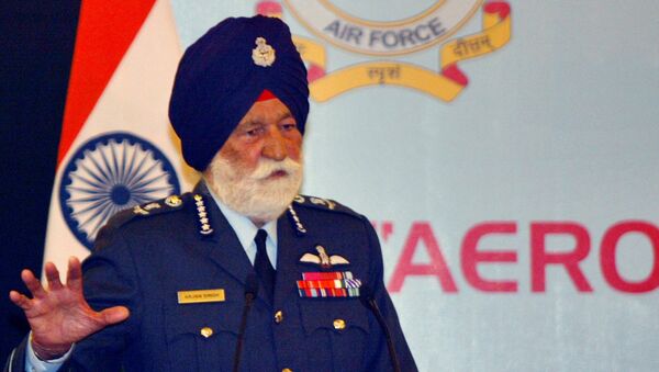 Военачальник, маршал авиации ВВС Индии Арджан Сингх. Архивное фото