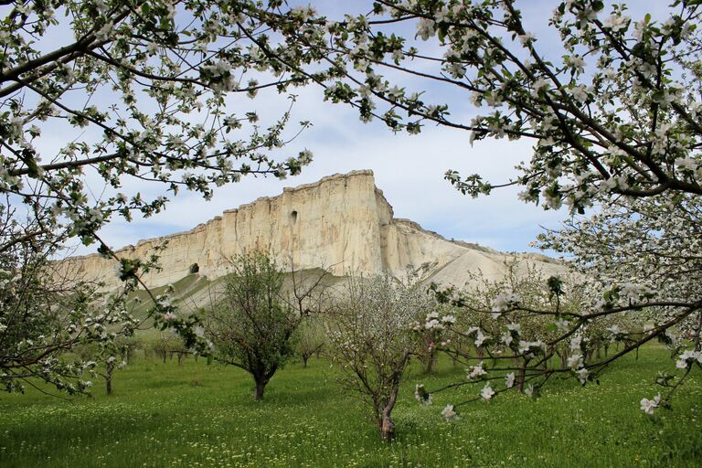 Белая скала в Белогорском районе Крыма