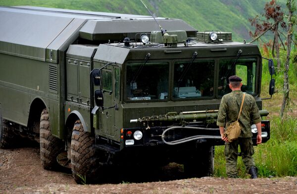 Новый береговой ракетный комплекс Бастион во время учений в Приморском крае Новый береговой ракетный комплекс Бастион во время учений в Приморском крае