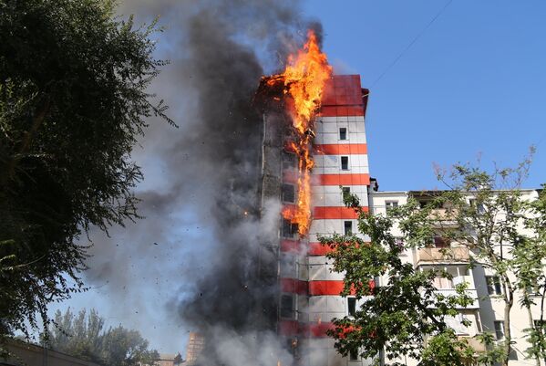 Пожар в отеле Torn House в Ростове-на-Дону. 21 сентября 2017