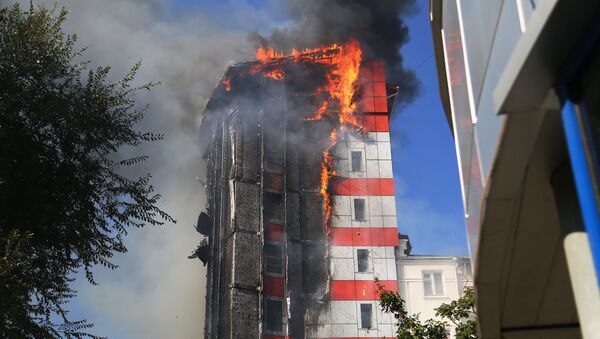 Пожар в отеле Torn House в Ростове-на-Дону. 21 сентября 2017