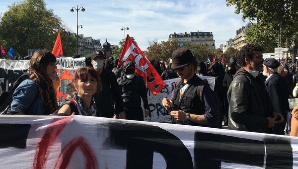 Шествие против трудовой реформы в Париже. 21 сентября 2017