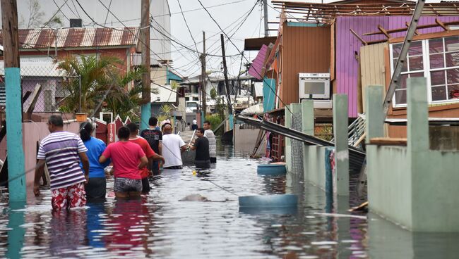 Последствия урагана Мария в городе Катано на острове Пуэрто-Рико. Архивное фото