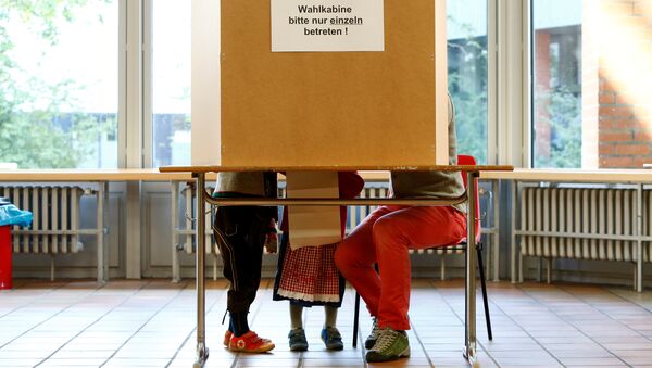 Избирательный участок в Мюнхене, Германия. 24 сентября 2017