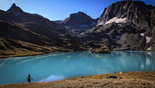 Большое Имеретинское озеро на территории Кавказского государственного природного биосферного заповедника