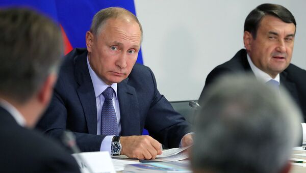 22 сентября 2017. Президент РФ Владимир Путин на заседании президиума Государственного совета