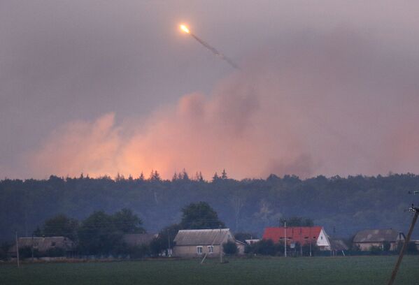 Пожар на военной базе в городе Калиновка в Винницкой области. 27 сентября 2017