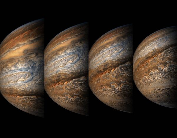 Юпитер снятый космическим аппаратом Юнона