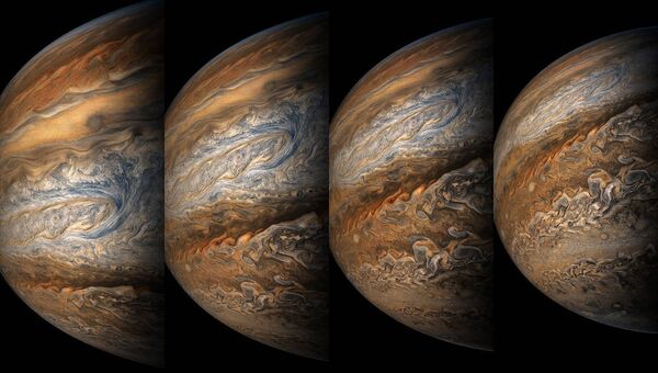 Юпитер снятый космическим аппаратом Юнона
