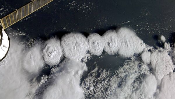 Облака снятые с борта МКС космонавтом Роскосмоса Федором Юрчихиным