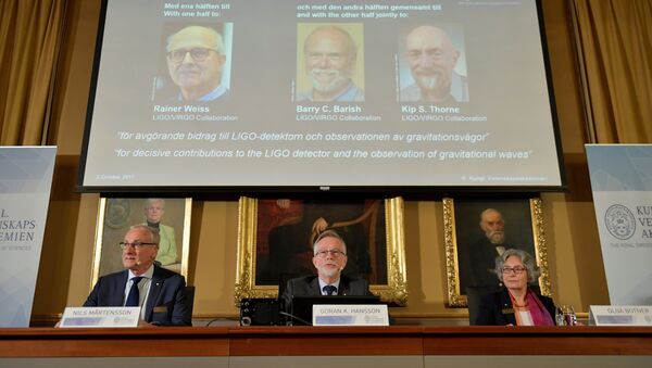 Объявление Нобелевских лауреатов по физике в Стокгольме