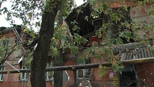 Взрыв в жилом доме в городе Перевальск в ЛНР. 5 октября 2017