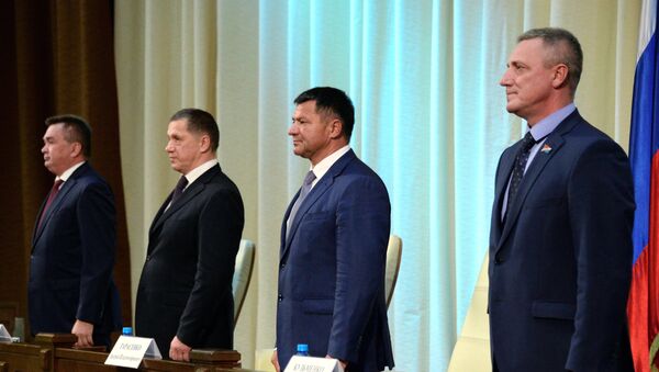 Врио губернатора Приморского края Андрей Тарасенко во время представления в администрации Приморского края. 6 октября 2017