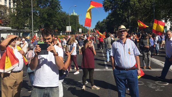 Акция протеста в Мадриде. 7 октября 2017