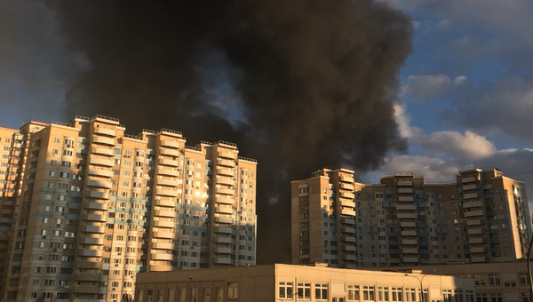 Пожар на строительном рынке Синдика. 8 октября 2017