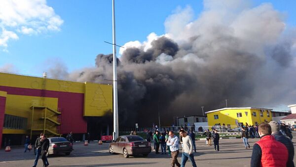 Пожар в торговом комплексе Синдика. 8 октября 2017