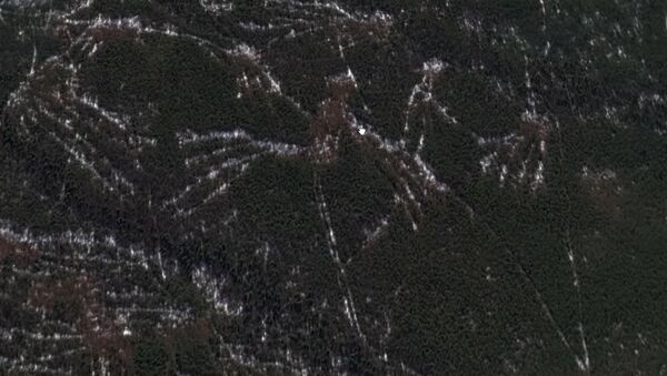 В районе перевала Дятлова найдены таинственный древний геоглиф. Скриншот видео