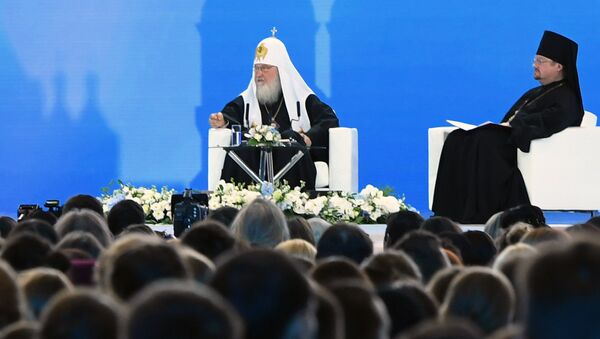 Патриарх Кирилл на православном студенческом форуме. Архивное фото