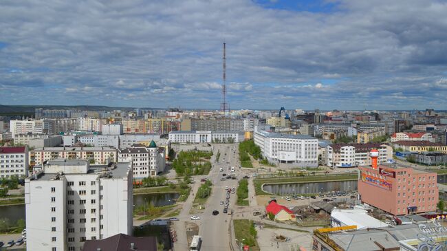 Вид на центральную часть города Якутска