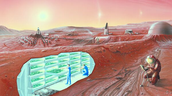 Концепция колонии на Марсе глазами художника