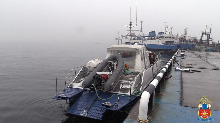 Лодка полиции после инцидента с браконьерами. 10 октября 2017