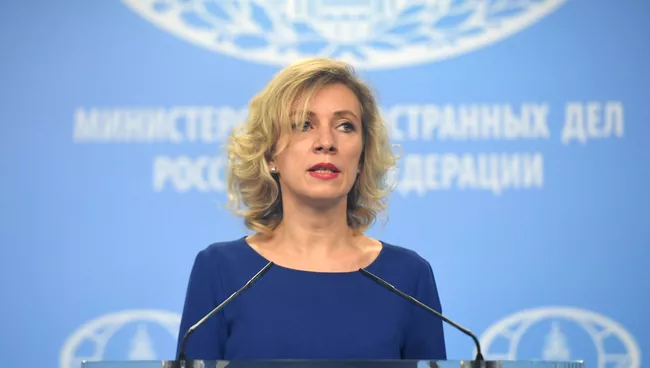 Официальный представитель МИД России Мария Захарова во время брифинга в Москве. 12 октября 2017