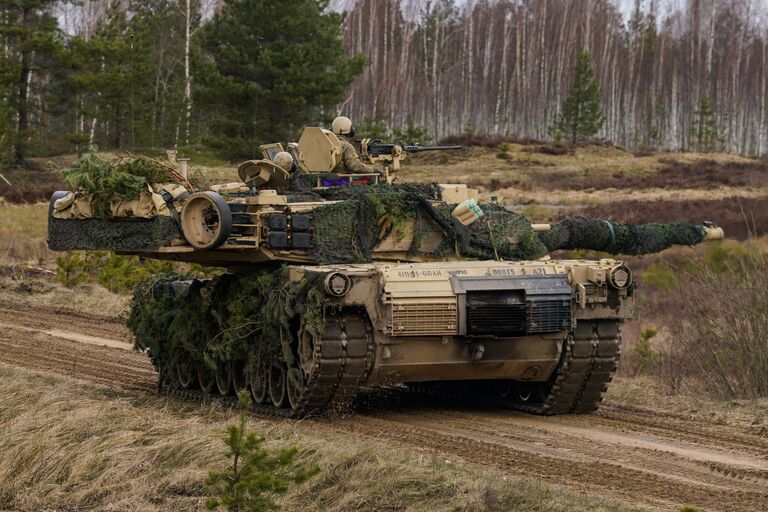 Танк M1 Abrams на международных военных учениях Summer Shield XIV в Латвии