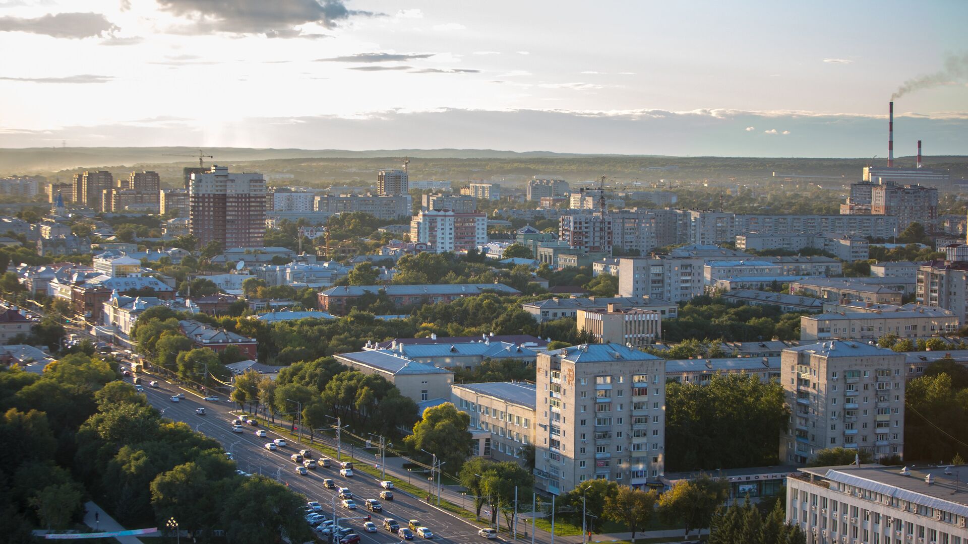 Вид на город Благовещенск  - РИА Новости, 1920, 01.08.2022