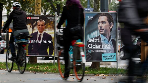 Предвыборные плакаты в Австрии. 6 октября 2017