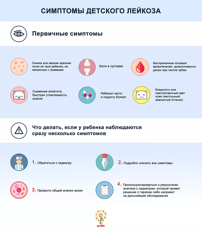 Симптомы детского лейкоза: как вовремя распознать болезнь Симптомы детского лейкоза: как вовремя распознать болезнь