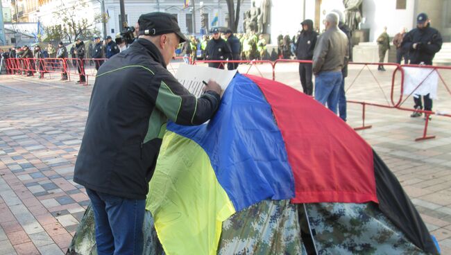 Акция протеста в Киеве, Украина. 19 октября 2017