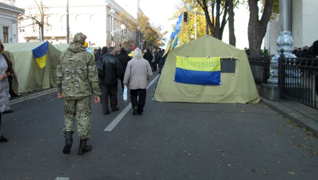 Акция протеста у здания Верховной рады Украины. 19 октября 2017