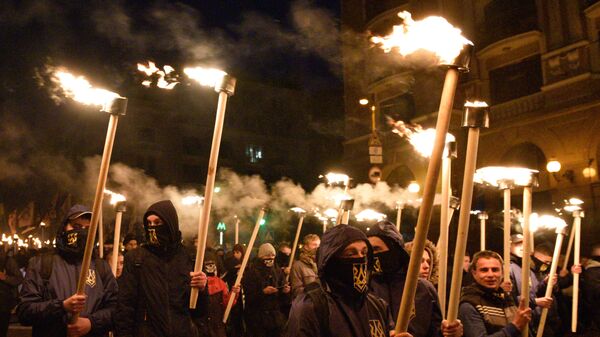 Участники марша радикальных организаций в Киеве. Архивное фото
