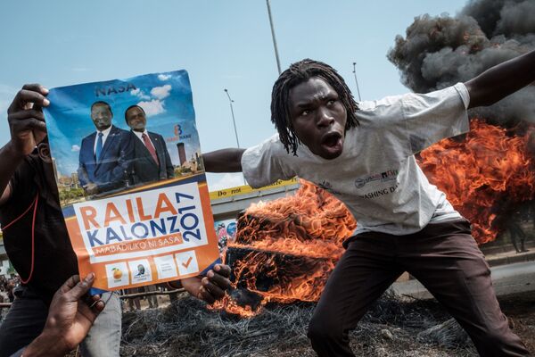 Акция протеста в Кисуму, Кения