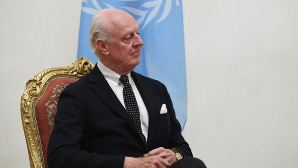 Спецпосланник генсекретаря ООН по Сирии Стаффан де Мистура. Архивное фото