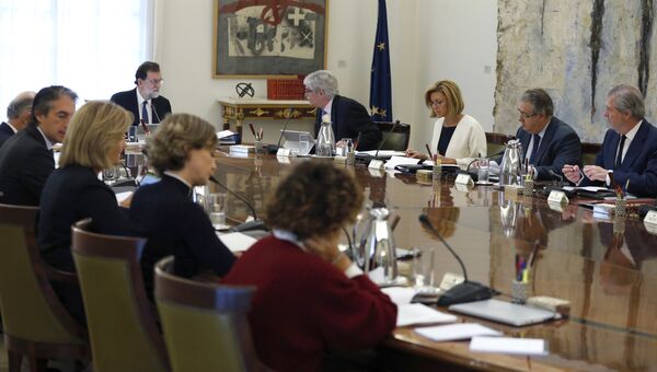 Заседание кабинета министров в Мадриде, Испания. 21 октября 2017